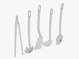 Kitchen 5-Piece Utensil Set 3D Model
