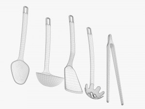 Kitchen 5-Piece Utensil Set 3D 模型