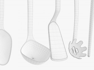 Kitchen 5-Piece Utensil Set 3D 模型