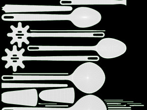 Kitchen 5-Piece Utensil Set 3D 模型