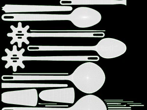 Kitchen 5-Piece Utensil Set 3D Model