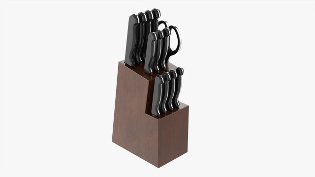 Kitchen Knife Stand Model 3D .c4d .max .obj .3ds .fbx .stl .blend 