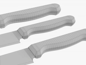 Kitchen Knives Various Sizes 3D Model