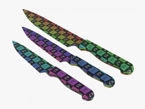 Kitchen Knives Various Sizes Modelo 3D