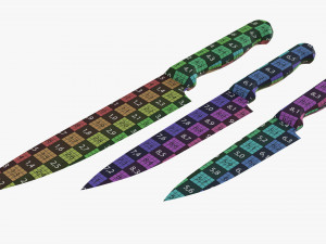 Kitchen Knives Various Sizes Modelo 3D