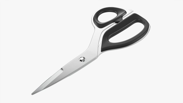 Kitchen Scissors 01 3D Model .c4d .max .obj .3ds .fbx .stl .blend 