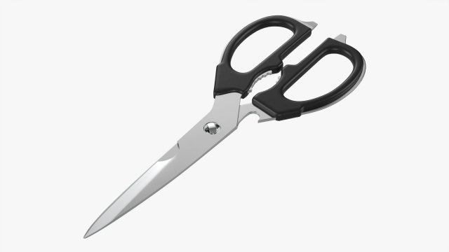 Kitchen Scissors 02 3D 모델 .c4d .max .obj .3ds .fbx .stl .blend 