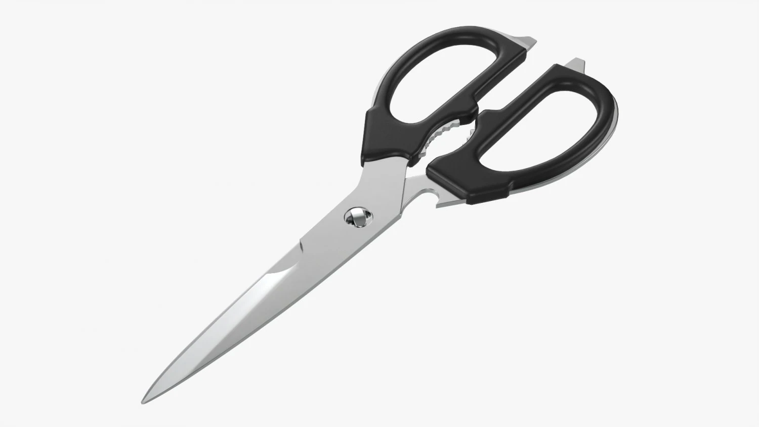 Kitchen Scissors 02 3D Model .c4d .max .obj .3ds .fbx .stl .blend 