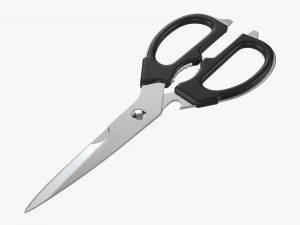 Kitchen Scissors 02 3D Model