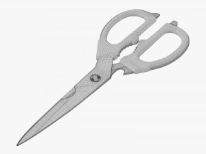 Kitchen Scissors 02 3D Model