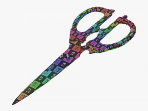 Kitchen Scissors 02 3D 모델