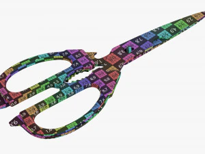 Kitchen Scissors 02 3D Model