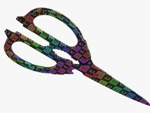 Kitchen Scissors 02 3D Model