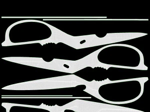 Kitchen Scissors 02 3D Model