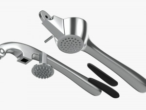 Manual Garlic Press 3D Model