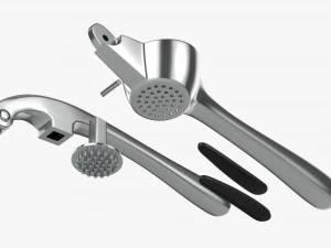 Manual Garlic Press 3D Model