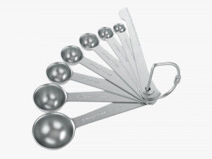 Measuring Spoons 8-Set 3D Model