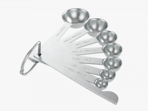 Measuring Spoons 8-Set 3D Модель