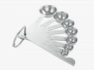 Measuring Spoons 8-Set 3D Model