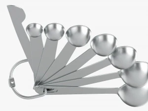 Measuring Spoons 8-Set 3D Model