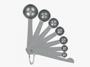 Measuring Spoons 8-Set 3D Модель