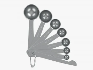 Measuring Spoons 8-Set 3D Model