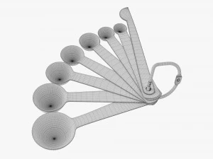 Measuring Spoons 8-Set 3D Model