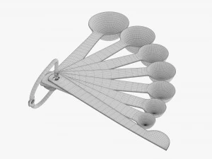 Measuring Spoons 8-Set 3D Model