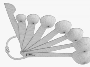 Measuring Spoons 8-Set 3D Model