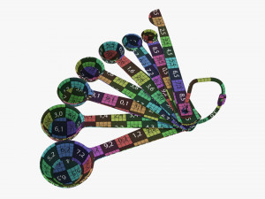 Measuring Spoons 8-Set 3D Модель