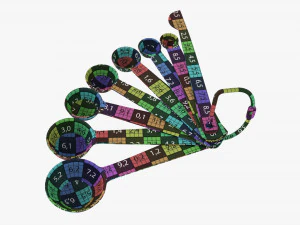 Measuring Spoons 8-Set 3D Model