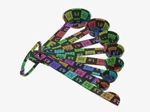 Measuring Spoons 8-Set 3D Модель
