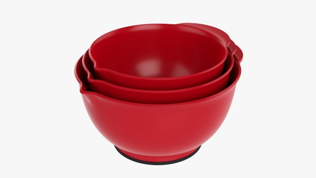 Mixing Bowl Set 3D मॉडल .c4d .max .obj .3ds .fbx .stl .blend 