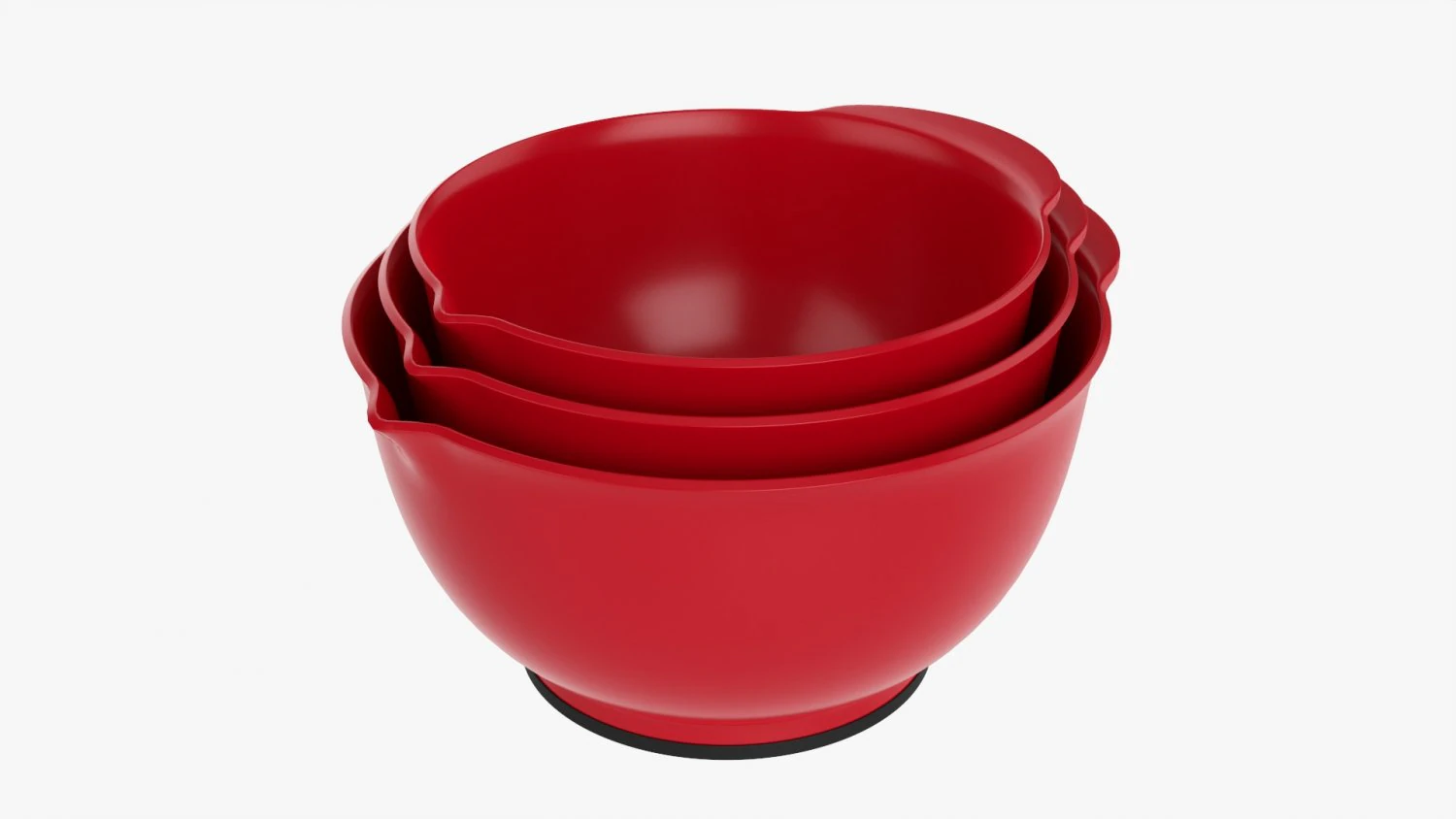 Mixing Bowl Set 3D Model .c4d .max .obj .3ds .fbx .stl .blend