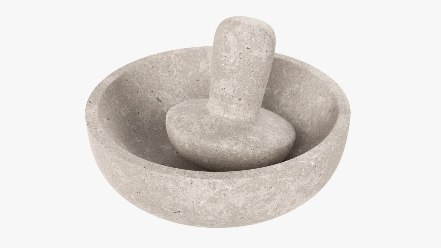 Mortar With Pestle 3D Model .c4d .max .obj .3ds .fbx .stl .blend 