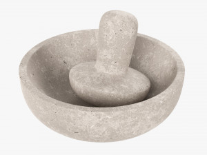 Mortar With Pestle 3D Model