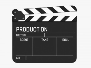 Movie Clapper Board 3D Model