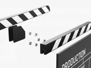 Movie Clapper Board 3D Model