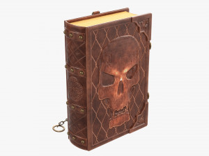 Old Book Decorated In Leather 01 Modelo 3D