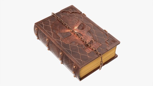 Old Book Decorated In Leather 02 3D Model .c4d .max .obj .3ds .fbx .stl .blend 