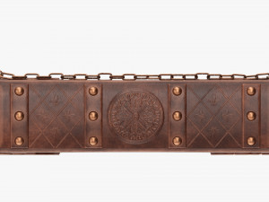 Old Book Decorated In Leather 02 3D Model