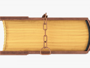 Old Book Decorated In Leather 02 3D Model