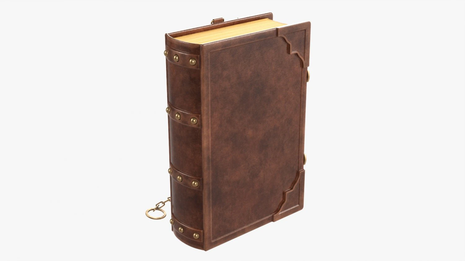 Old Book Decorated In Leather 04 3D Model .c4d .max .obj .3ds .fbx .stl .blend 