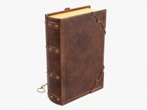 Old Book Decorated In Leather 04 Modèle 3D