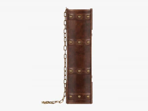 Old Book Decorated In Leather 04 3D Model