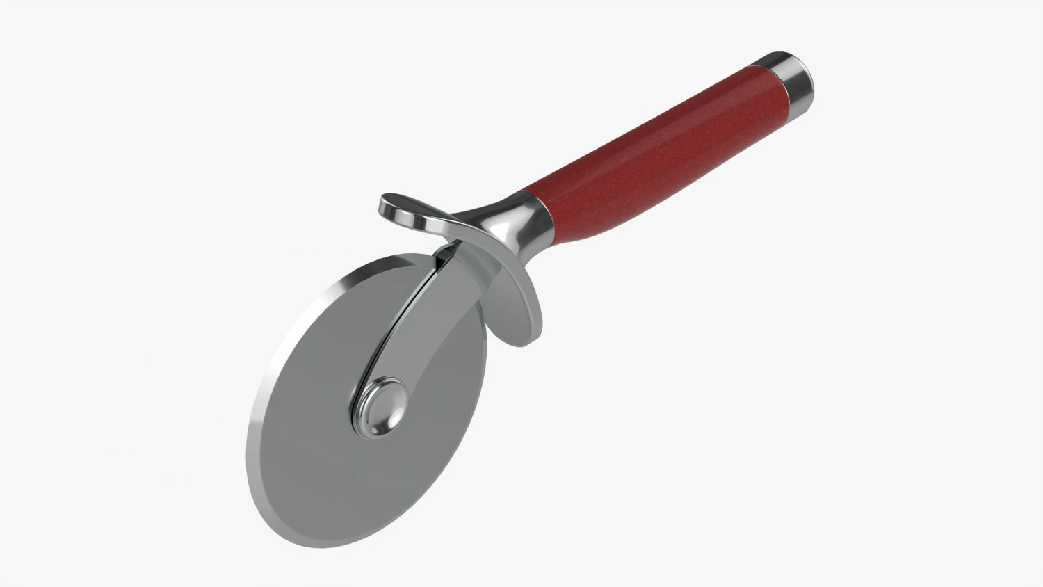 Pizza Wheel Knife 3D Model .c4d .max .obj .3ds .fbx .stl .blend 