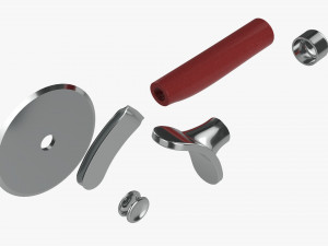 Pizza Wheel Knife Modelo 3D