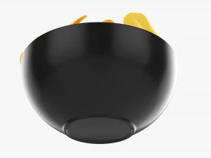 Potato Chips In Bowl 02 3D Model