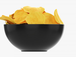 Potato Chips In Bowl 02 3Dモデル