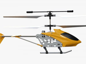Zdalnie sterowany minihelikopter Model 3D